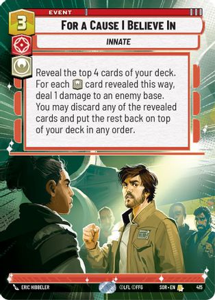 For A Cause I Believe In (Hyperspace) (415) [Spark of Rebellion] - Fantasy Flight Games - Card Brawlers | Quebec | Canada |