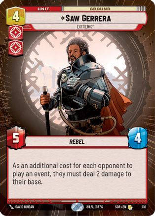 Saw Gerrera - Extremist (Hyperspace) (416) [Spark of Rebellion] - Fantasy Flight Games - Card Brawlers | Quebec | Canada |