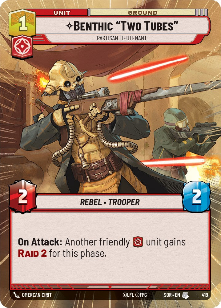 Benthic AuTwo TubesAu - Partisan Lieutenant (Hyperspace) (419) [Spark of Rebellion] - Fantasy Flight Games - Card Brawlers | Quebec | Canada |