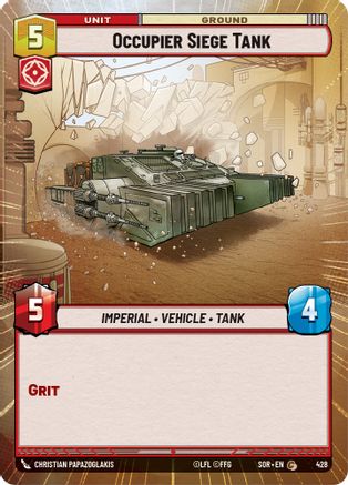 Occupier Siege Tank (Hyperspace) (428) [Spark of Rebellion] - Fantasy Flight Games - Card Brawlers | Quebec | Canada |