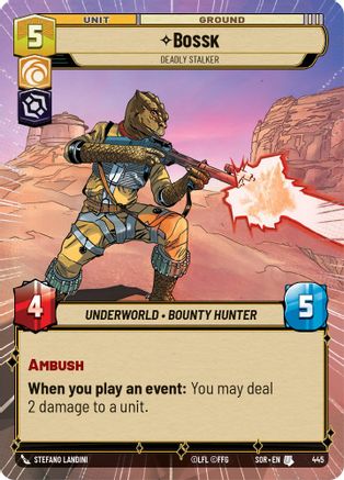 Bossk - Deadly Stalker (Hyperspace) (445) [Spark of Rebellion] - Fantasy Flight Games - Card Brawlers | Quebec | Canada |