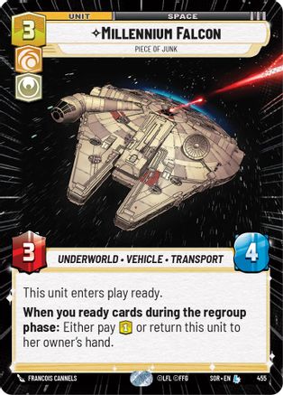 Millennium Falcon - Piece of Junk (Hyperspace) (455) [Spark of Rebellion] - Fantasy Flight Games - Card Brawlers | Quebec | Canada |