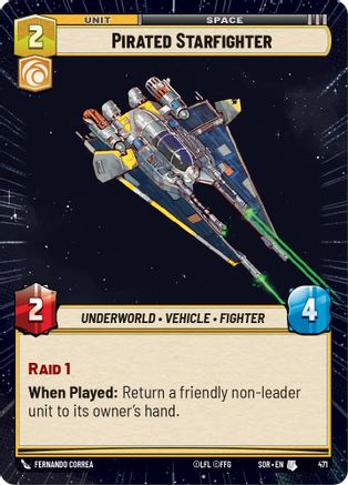 Pirated Starfighter (Hyperspace) (471) [Spark of Rebellion] - Fantasy Flight Games - Card Brawlers | Quebec | Canada |