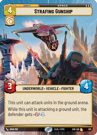 Strafing Gunship (Hyperspace) (474) [Spark of Rebellion] - Fantasy Flight Games - Card Brawlers | Quebec | Canada |