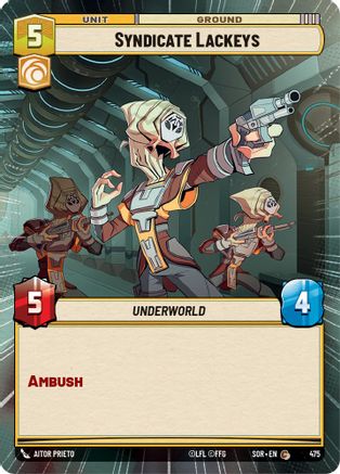 Syndicate Lackeys (Hyperspace) (475) [Spark of Rebellion] - Fantasy Flight Games - Card Brawlers | Quebec | Canada |