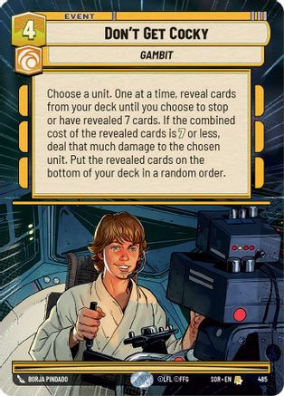 Don't Get Cocky (Hyperspace) (485) [Spark of Rebellion] - Fantasy Flight Games - Card Brawlers | Quebec | Canada |