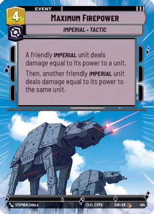 Maximum Firepower (Hyperspace) (494) [Spark of Rebellion] - Fantasy Flight Games - Card Brawlers | Quebec | Canada |