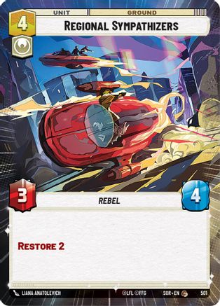Regional Sympathizers (Hyperspace) (501) [Spark of Rebellion] - Fantasy Flight Games - Card Brawlers | Quebec | Canada |