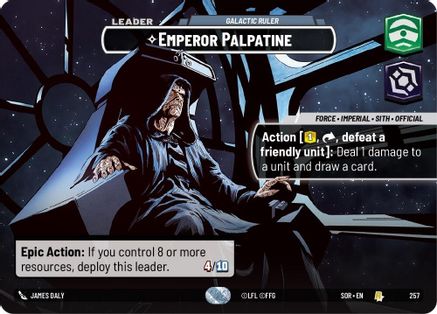 Emperor Palpatine - Galactic Ruler (Showcase) (257) [Spark of Rebellion] - Fantasy Flight Games - Card Brawlers | Quebec | Canada |