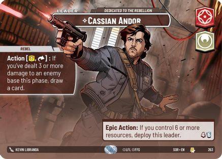 Cassian Andor - Dedicated to the Rebellion (Showcase) (263) [Spark of Rebellion] - Fantasy Flight Games - Card Brawlers | Quebec | Canada |