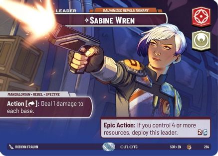 Sabine Wren - Galvanized Revolutionary (Showcase) (264) [Spark of Rebellion] - Fantasy Flight Games - Card Brawlers | Quebec | Canada |