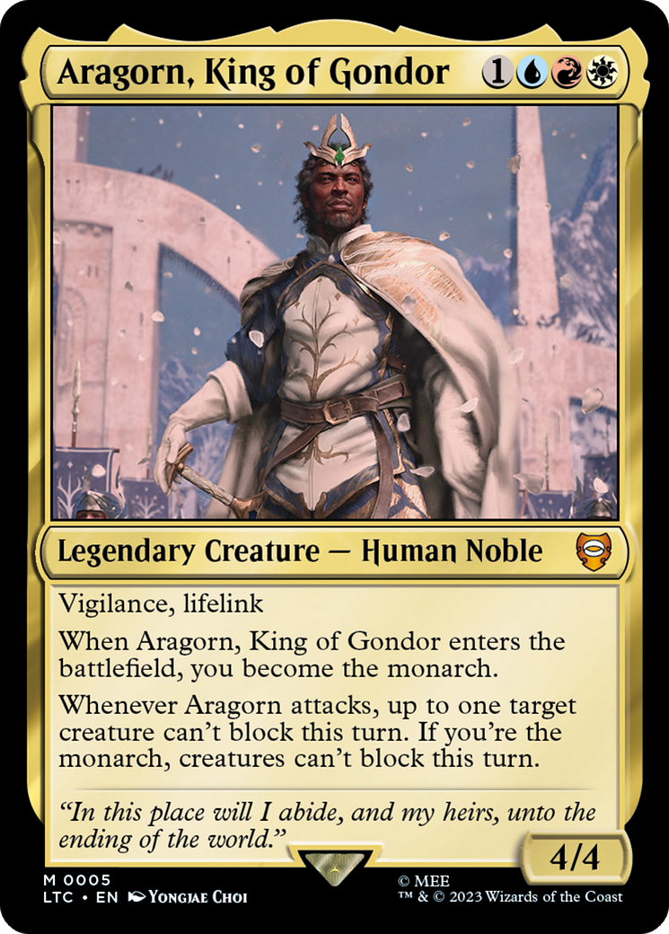 Aragorn, King of Gondor [The Lord of the Rings: Tales of Middle-Earth Commander] - Magic: The Gathering - Card Brawlers | Quebec | Canada |