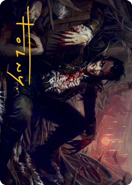 Arrogant Outlaw Art Card (Gold-Stamped Signature) [Innistrad: Midnight Hunt Art Series] - Magic: The Gathering - Card Brawlers | Quebec | Canada |
