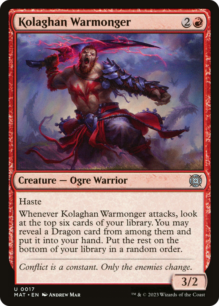 Kolaghan Warmonger [March of the Machine: The Aftermath] - Magic: The Gathering - Card Brawlers | Quebec | Canada |