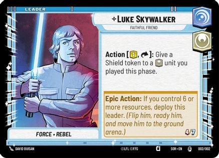 Luke Skywalker - Faithful Friend (002/002) (Prerelease Promo) (002/002) [Spark of Rebellion Promos] - Fantasy Flight Games - Card Brawlers | Quebec | Canada |