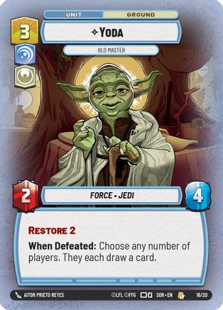 Yoda - Old Master (16/20) [Spark of Rebellion: Weekly Play] - Fantasy Flight Games - Card Brawlers | Quebec | Canada |