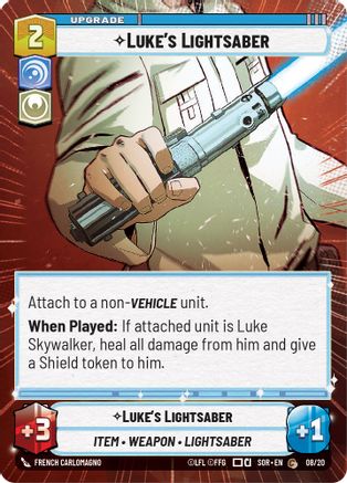 Luke's Lightsaber (Hyperspace) (8/20) [Spark of Rebellion: Weekly Play] - Fantasy Flight Games - Card Brawlers | Quebec | Canada |