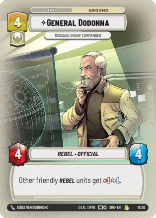 General Dodonna - Massassi Group Commander (19/20) [Spark of Rebellion: Weekly Play] - Fantasy Flight Games - Card Brawlers | Quebec | Canada |