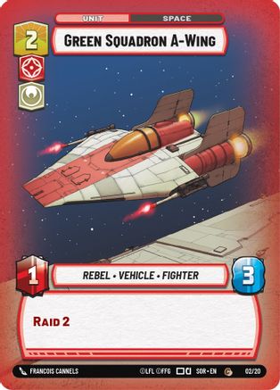 Green Squadron A-Wing (2/20) [Spark of Rebellion: Weekly Play] - Fantasy Flight Games - Card Brawlers | Quebec | Canada |