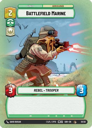 Battlefield Marine (1/20) [Spark of Rebellion: Weekly Play] - Fantasy Flight Games - Card Brawlers | Quebec | Canada |