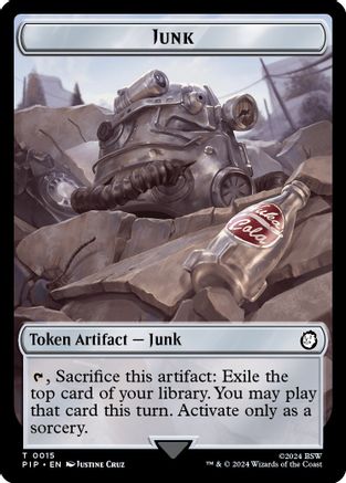 Junk // Soldier (0004) Double-Sided Token (PIP-15 // 4) - Universes Beyond: Fallout Foil