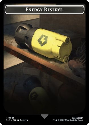 Energy Reserve // Clue Double-Sided Token (PIP-21 // 11) - Universes Beyond: Fallout Foil
