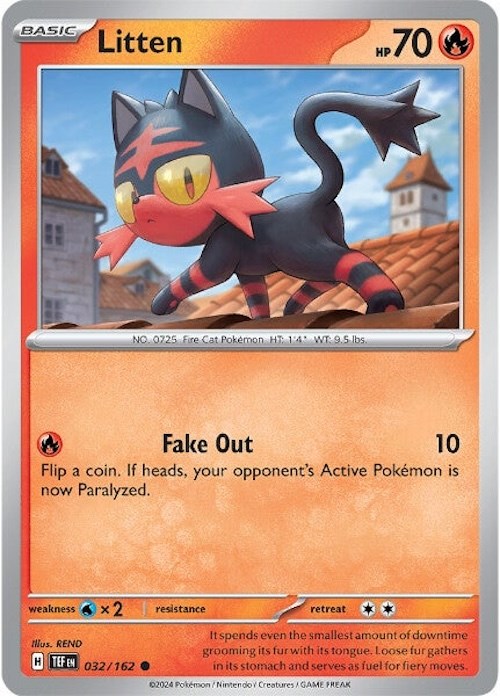Litten (032/162) [Scarlet & Violet: Temporal Forces] - Pokémon - Card Brawlers | Quebec | Canada |