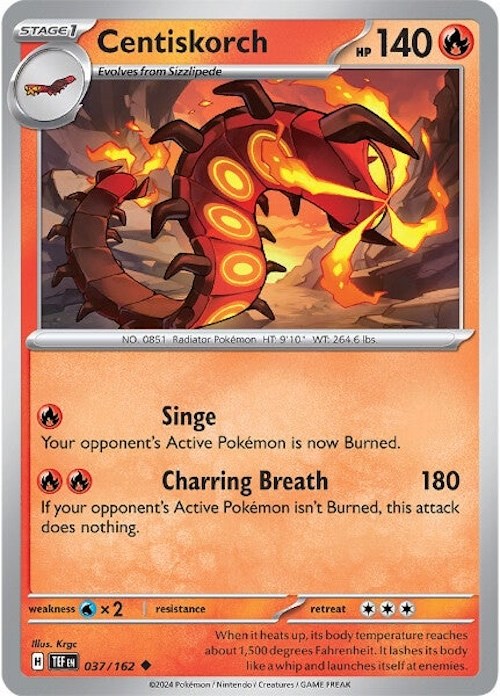 Centiskorch (037/162) [Scarlet & Violet: Temporal Forces] - Pokémon - Card Brawlers | Quebec | Canada |