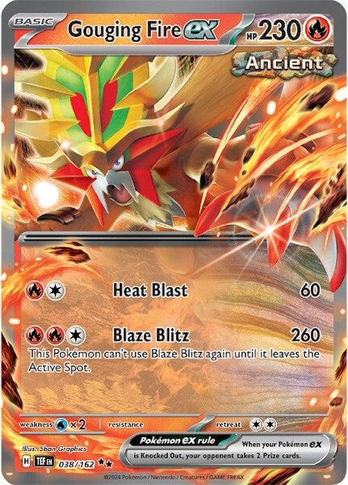 Gouging Fire ex (038/162) [Scarlet & Violet: Temporal Forces] - Pokémon - Card Brawlers | Quebec | Canada |