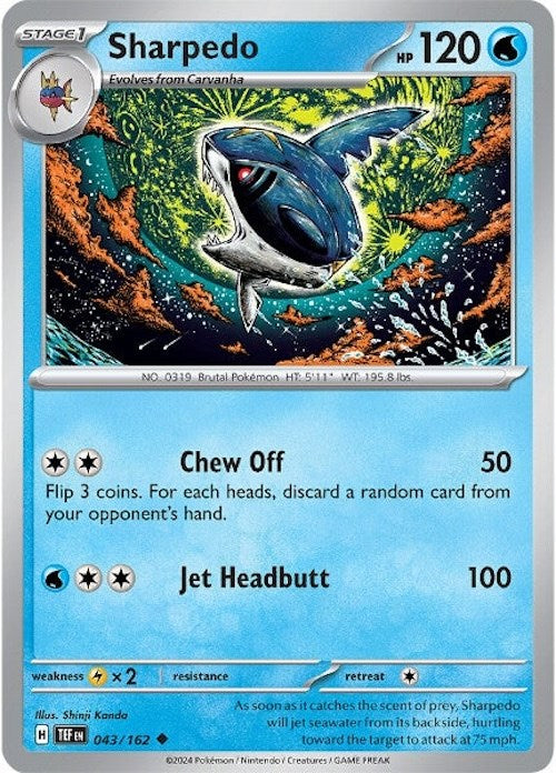 Sharpedo (043/162) [Scarlet & Violet: Temporal Forces] - Pokémon - Card Brawlers | Quebec | Canada |