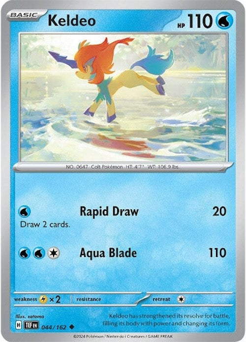 Keldeo (044/162) [Scarlet & Violet: Temporal Forces] - Pokémon - Card Brawlers | Quebec | Canada |