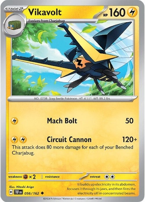 Vikavolt (056/162) [Scarlet & Violet: Temporal Forces] - Pokémon - Card Brawlers | Quebec | Canada |
