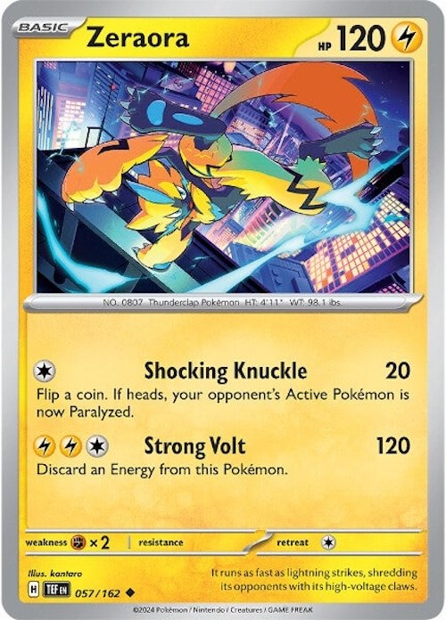 Zeraora (057/162) [Scarlet & Violet: Temporal Forces] - Pokémon - Card Brawlers | Quebec | Canada |