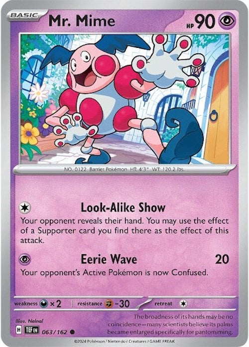 Mr. Mime (063/162) [Scarlet & Violet: Temporal Forces] - Pokémon - Card Brawlers | Quebec | Canada |