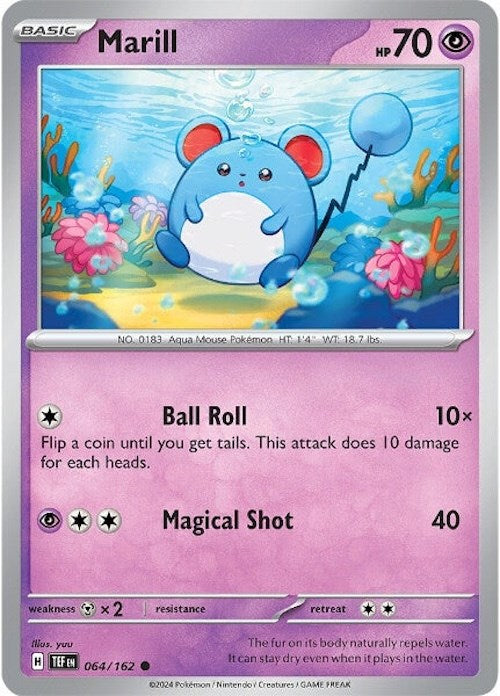 Marill (064/162) [Scarlet & Violet: Temporal Forces] - Pokémon - Card Brawlers | Quebec | Canada |