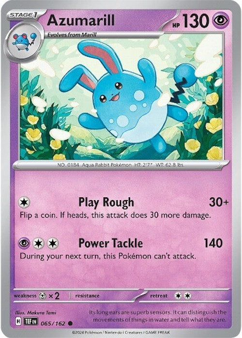 Azumarill (065/162) [Scarlet & Violet: Temporal Forces] - Pokémon - Card Brawlers | Quebec | Canada |