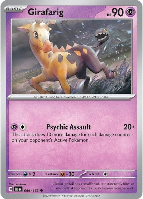 Girafarig (066/162) [Scarlet & Violet: Temporal Forces] - Pokémon - Card Brawlers | Quebec | Canada |