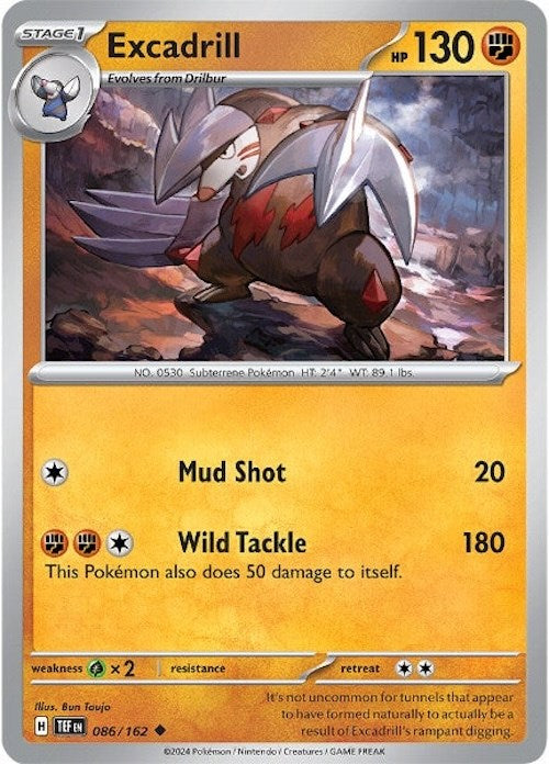 Excadrill (086/162) [Scarlet & Violet: Temporal Forces] - Pokémon - Card Brawlers | Quebec | Canada |