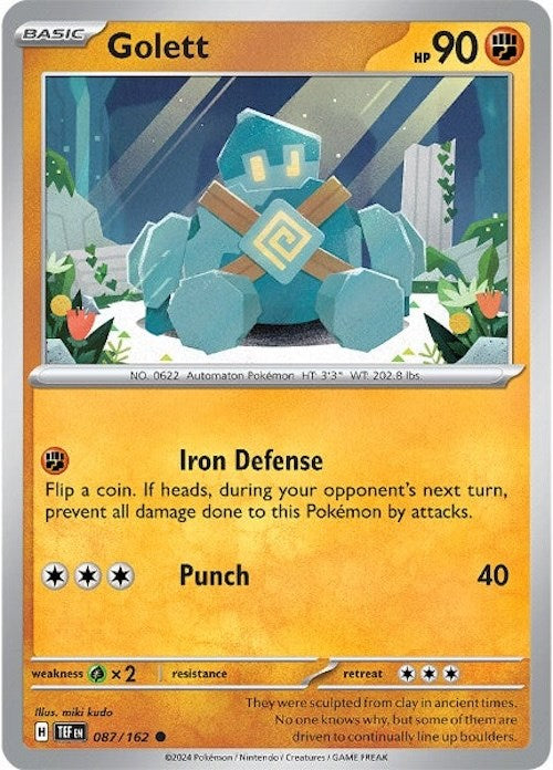 Golett (087/162) [Scarlet & Violet: Temporal Forces] - Pokémon - Card Brawlers | Quebec | Canada |