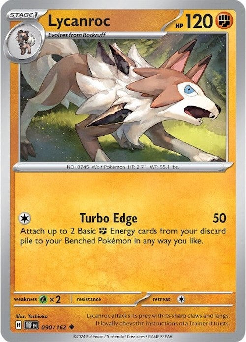 Lycanroc (090/162) [Scarlet & Violet: Temporal Forces] - Pokémon - Card Brawlers | Quebec | Canada |