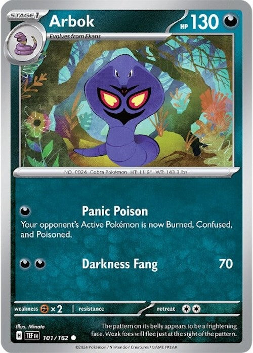 Arbok (101/162) [Scarlet & Violet: Temporal Forces] - Pokémon - Card Brawlers | Quebec | Canada |