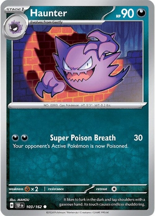 Haunter (103/162) [Scarlet & Violet: Temporal Forces] - Pokémon - Card Brawlers | Quebec | Canada |
