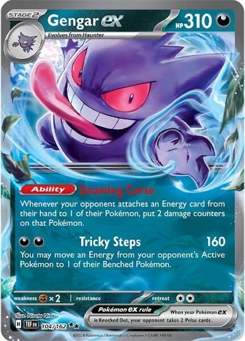 Gengar ex (104/162) [Scarlet & Violet: Temporal Forces] - Pokémon - Card Brawlers | Quebec | Canada |
