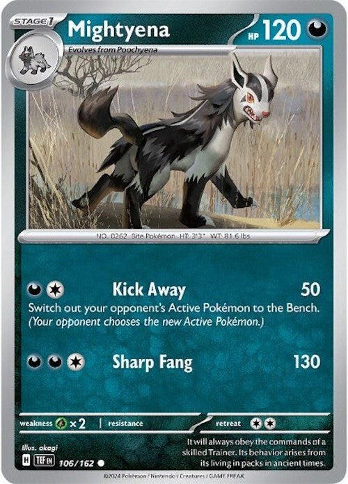 Mightyena (106/162) [Scarlet & Violet: Temporal Forces] - Pokémon - Card Brawlers | Quebec | Canada |