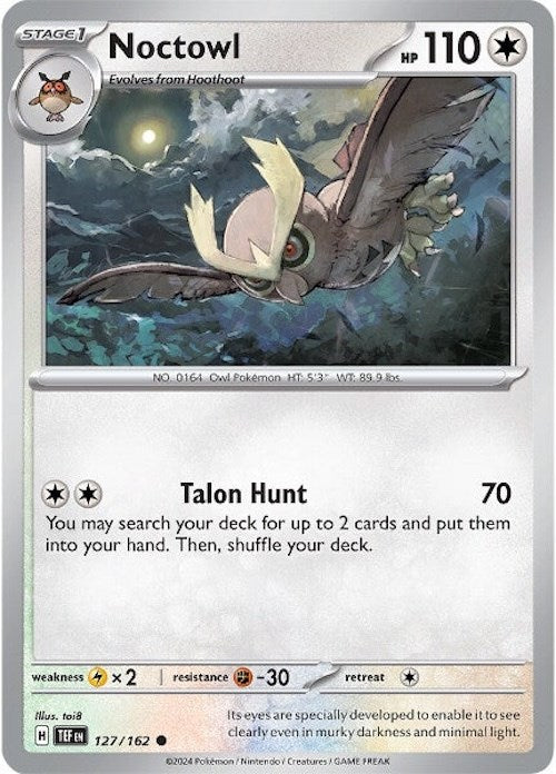 Noctowl (127/162) [Scarlet & Violet: Temporal Forces] - Pokémon - Card Brawlers | Quebec | Canada |