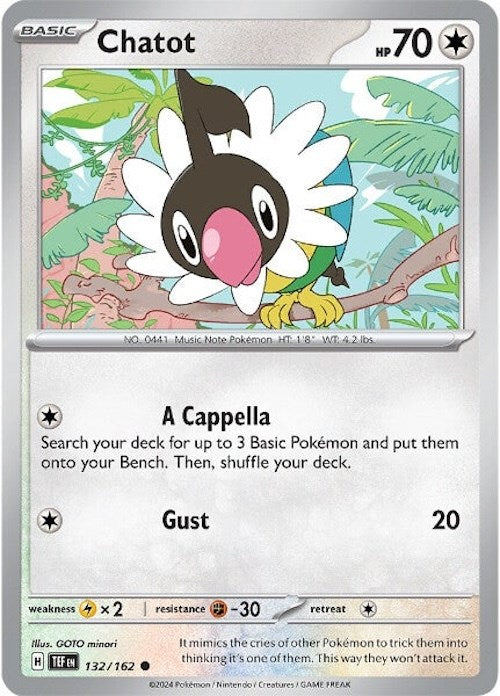 Chatot (132/162) [Scarlet & Violet: Temporal Forces] - Pokémon - Card Brawlers | Quebec | Canada |
