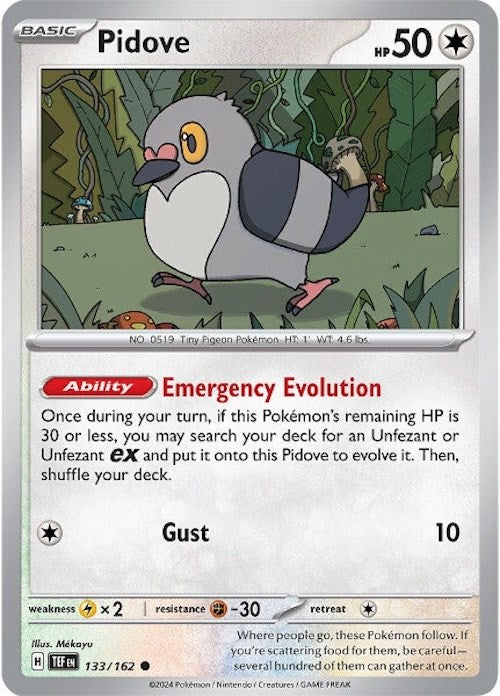 Pidove (133/162) [Scarlet & Violet: Temporal Forces] - Pokémon - Card Brawlers | Quebec | Canada |