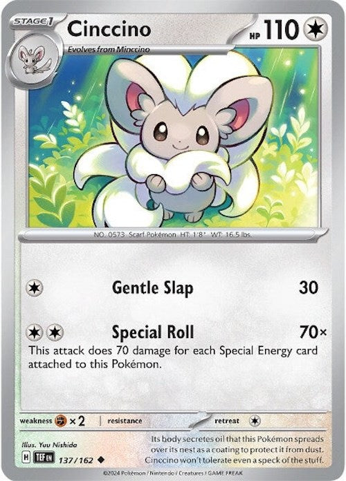 Cinccino (137/162) [Scarlet & Violet: Temporal Forces] - Pokémon - Card Brawlers | Quebec | Canada |