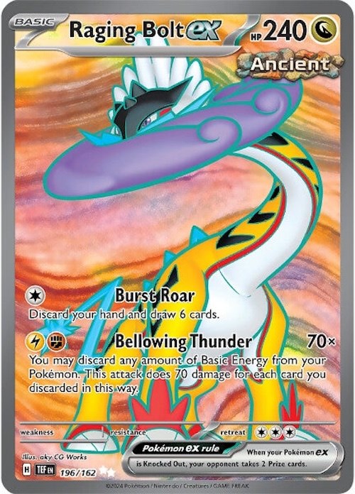 Raging Bolt ex (196/162) [Scarlet & Violet: Temporal Forces] - Pokémon - Card Brawlers | Quebec | Canada |