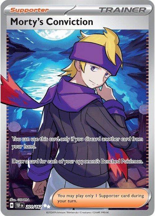 Morty's Conviction (201/162) [Scarlet & Violet: Temporal Forces] - Pokémon - Card Brawlers | Quebec | Canada |